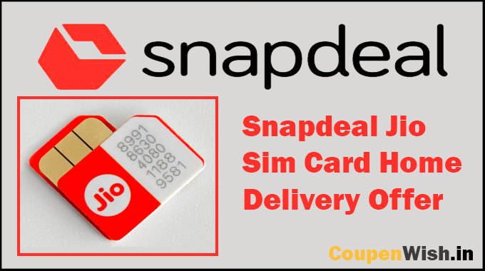 snapdeal jio sim card home delivery offer