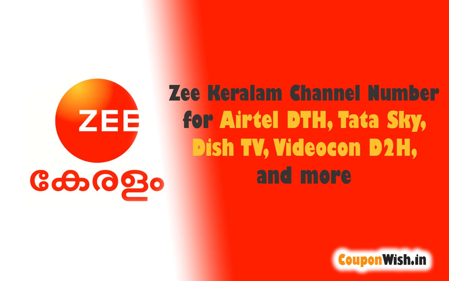 Zee Keralam Channel Number for Airtel DTH, Tata Sky, Dish TV, Videocon D2H, and more